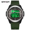 Sanda Sports Waterproof Multifunctional Calorie Wristwatch with Perpetual Calendar for Men and Women - Simple Style Student Electronic Watch
