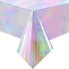Iridescence Laser Aluminum Film Tablecloth Table Cover Happy Birthday Party Decortion Kids Baby Shower Tablecloth Supplies