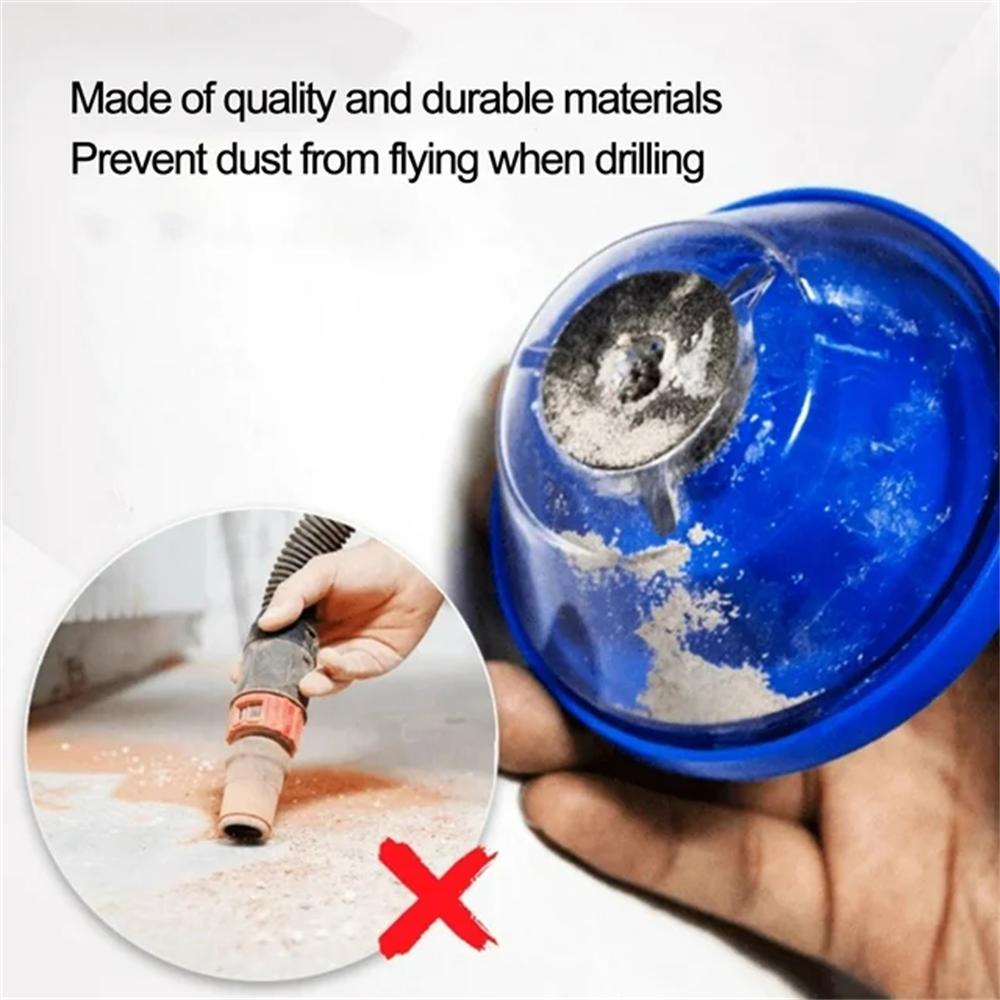Electric Drill Dust Cover Bowl-Shaped Design Blue Drilling Accessories Shockproof Dust Catcher for 4-10mm Drill Bits
