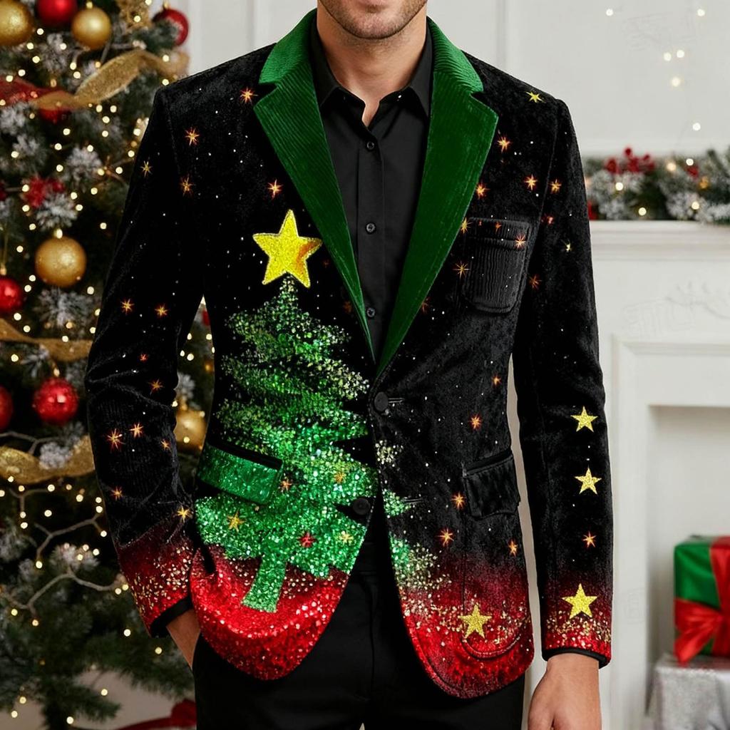 Casaco Cardigan de Veludo Cotelê Quente com Bolsos Estampado Masculino Terno Casual Masculino