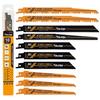 TOLESA 10PCS Reciprocating Bi-metal Saw Blades for Wood Pruning PVC Cutting Heavy Metal Cutting Metal Tube Sheet for Window Door