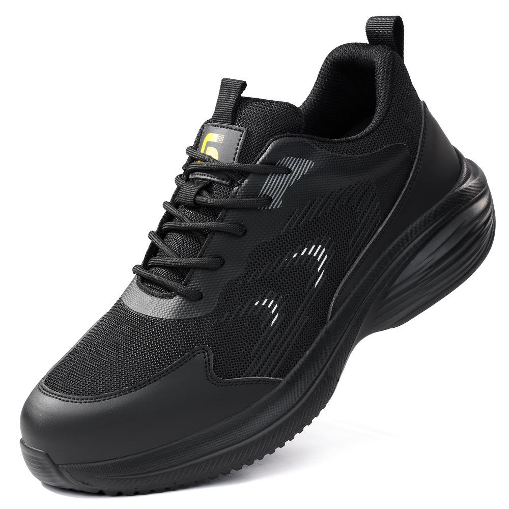 

Fashion Woman Work Shoes with Protection Breathable Lightweight Safety ShoesSteel Toe Cap Working Male Construction Work Mesh Sneakers 37
