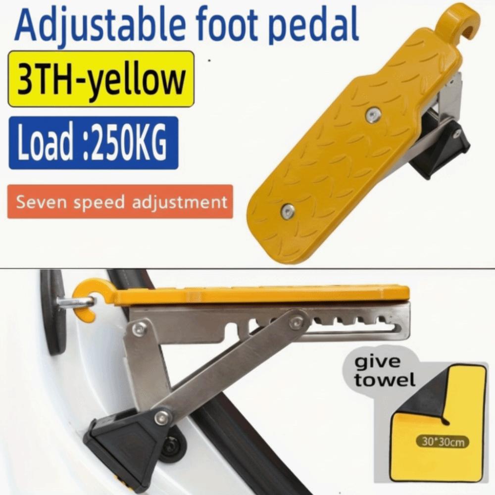 Universal Car Door Step Aluminum Zinc Zinc Alloy Lock Hook Foot Pedal Car Roof Rack Step  Rooftop Access