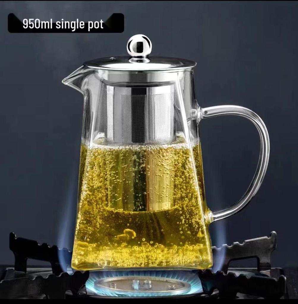 Transparent Glass Gong Dao Bei Tea Dispenser - High Borosilicate Flower Cup