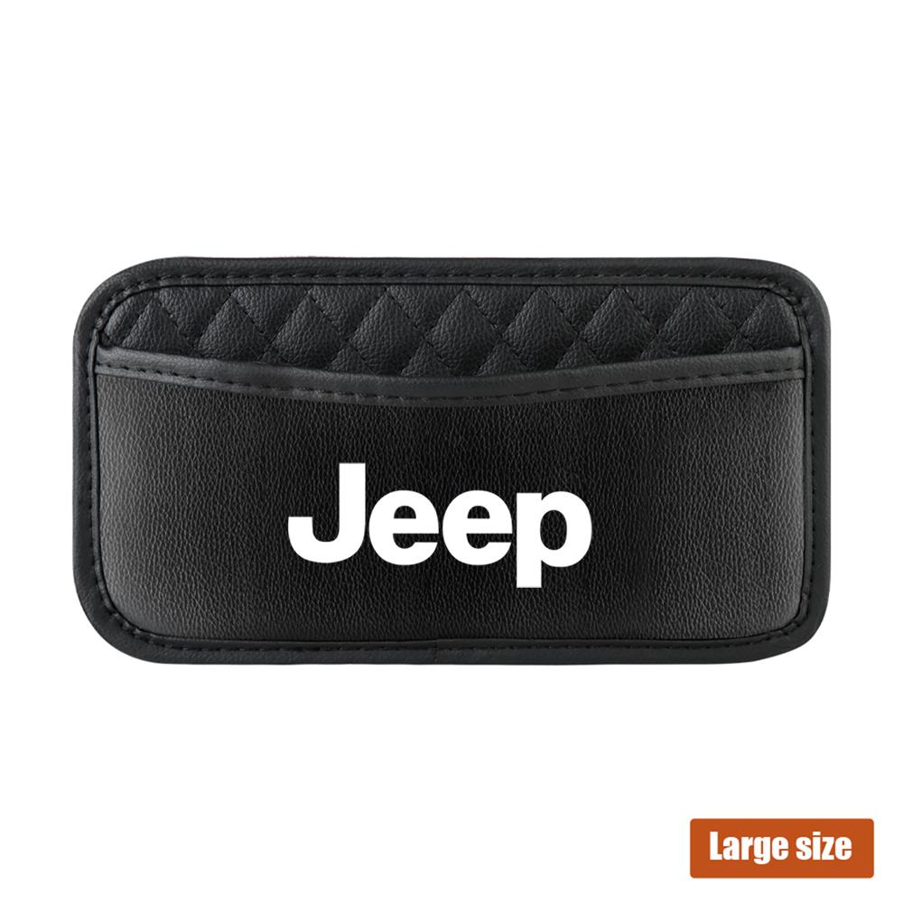Leather Car Storage Bag Seat Back Center Console Organizer Key Holder For JEEP Renegade Grand Grand Cherokee JK Wrangler Compass