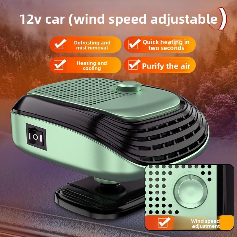 12V 24V Dual Voltage Car Defroster Windshield Heater 2 In 1 Heating Cooling Fan Auto Window Demister Fast Heating For Truck SUV