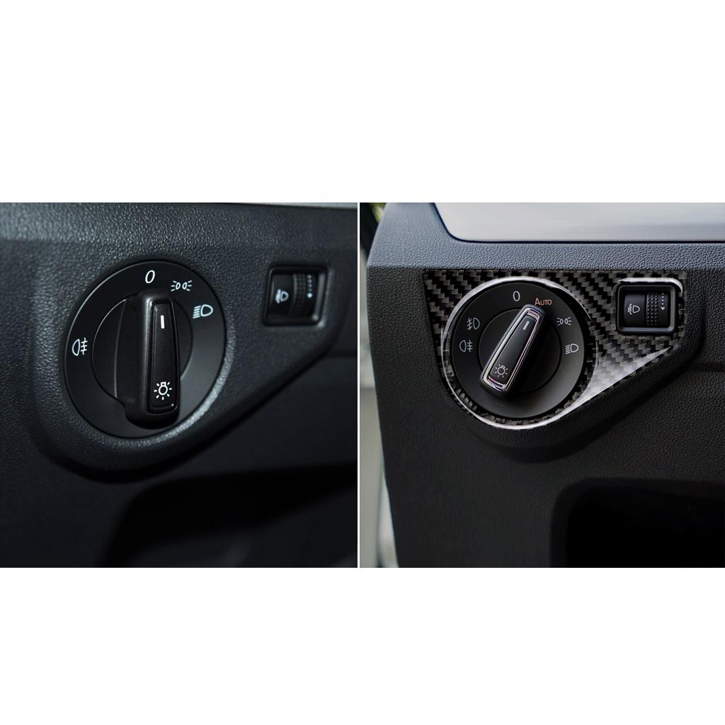 Headlight Switch Control Panel Cover Trim Sticker for VW Lavida 2015-2017 Carbon Fiber Car Interior Styling Accessories Sticker