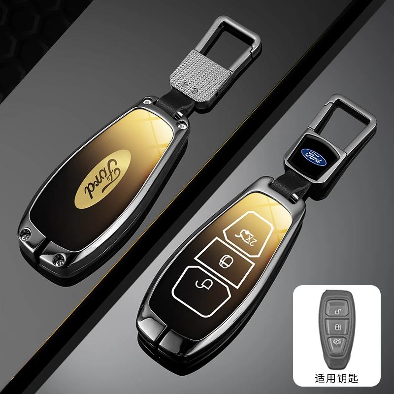 Adesivo per Auto Caldo Per Ford Nuova Custodia in Pelle per Chiave Remota per Auto Portachiavi Accessori Supporto per Ford ST Line Fiesta Focus Mondeo Ecospo