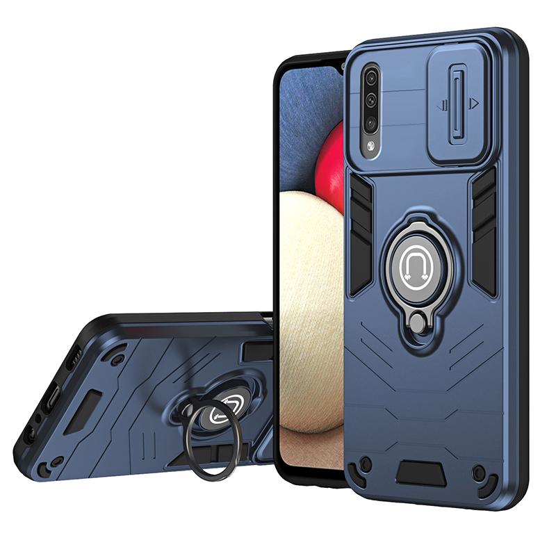 For Samsung A50 A50S A30S Black Armor Magnetic Ring Bracket Phone Cases For Samsung Galaxy A30S Hard Heavy Duty Anti Fall Cover