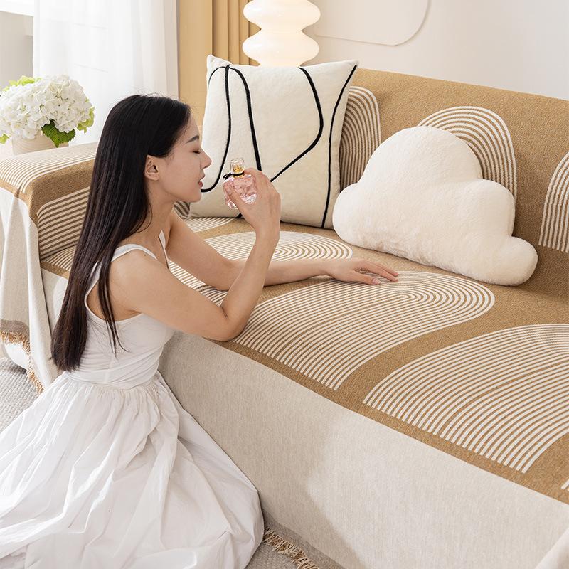 Chenille Sofa Towel New Non-Slip Sofa Cover Cloth Simple Modern Full Covered Sofa Cover