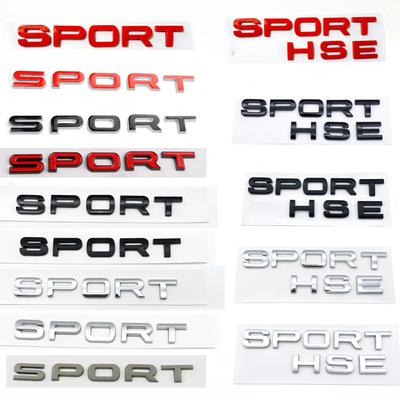 3D Nový emblém SPORT HSE Letter Boot Badges pro R/ange-R/over L/and-R/over D-iscovery D-fenender Nálepky na zadní kufr auta