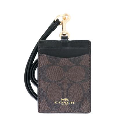 Doplňky F63274 Hnědá x Černá Signature [Coach] (pouzdro na kartu) Pánské Dámské [Výprodejový produkt] [Produkt]