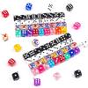 14mm Transparent Dice Charms Miniature Figurine Resin Craft Ear Charms Pendant For Earrings Jewelry Making Diy Accessories
