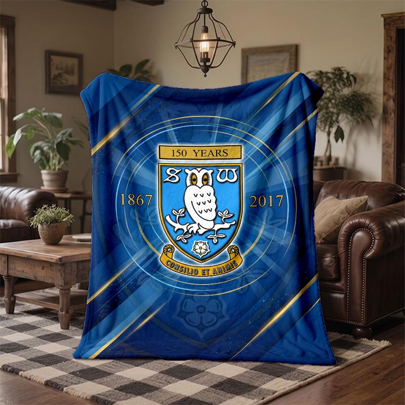 Sheffield Wednesday Theme Fleece Blanket Cozy Soft Plush Blanket For Bedroom Couch Travel