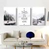 Beautiful And Pure Forest Winter Landscape Home Decoration Wall Art Canvas Painting Quotes Nordic Poster Print Wall Pictures