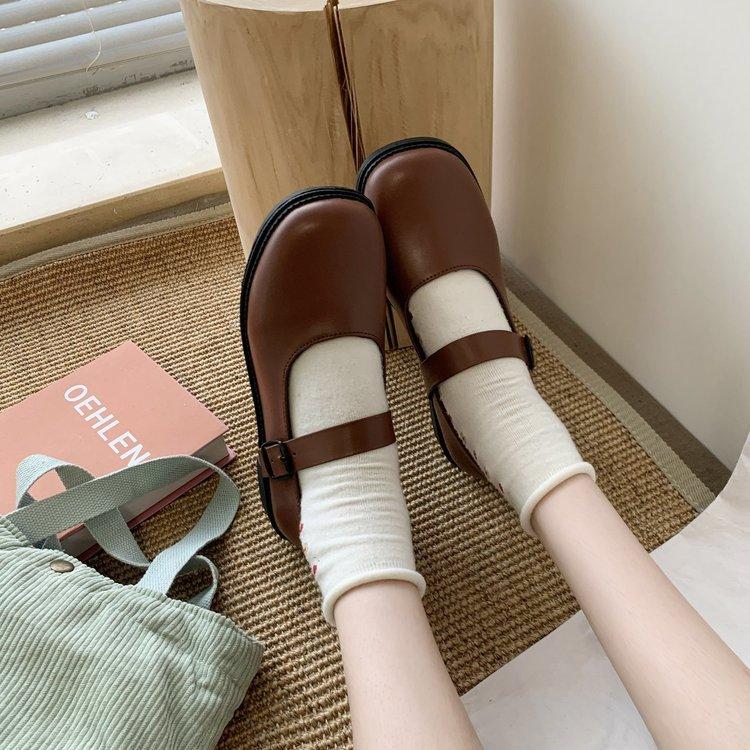 

Новые модные женские повседневные туфли на толстом каблуке с круглым носком, удобные прогулочные туфли для вечеринок, туфли принцессы 40 коричневый