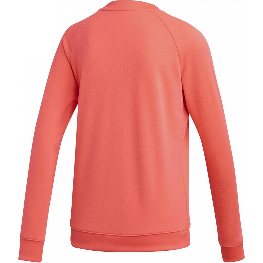 Adidas Originals Trefoil Crew Comfortable Round Neck Sports College Letter Sweatshirt Women Sweatshirt Shiny-Red ED7548