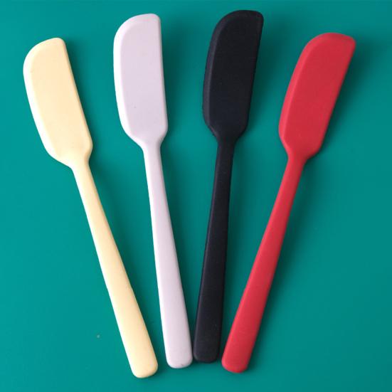 Silicone Spatula Food Grade Heat Resistant Ergonomic Long Handle Bread Toast Butter Cheese Dessert Jam Cream Spreader Tool Kitchen Gadgets