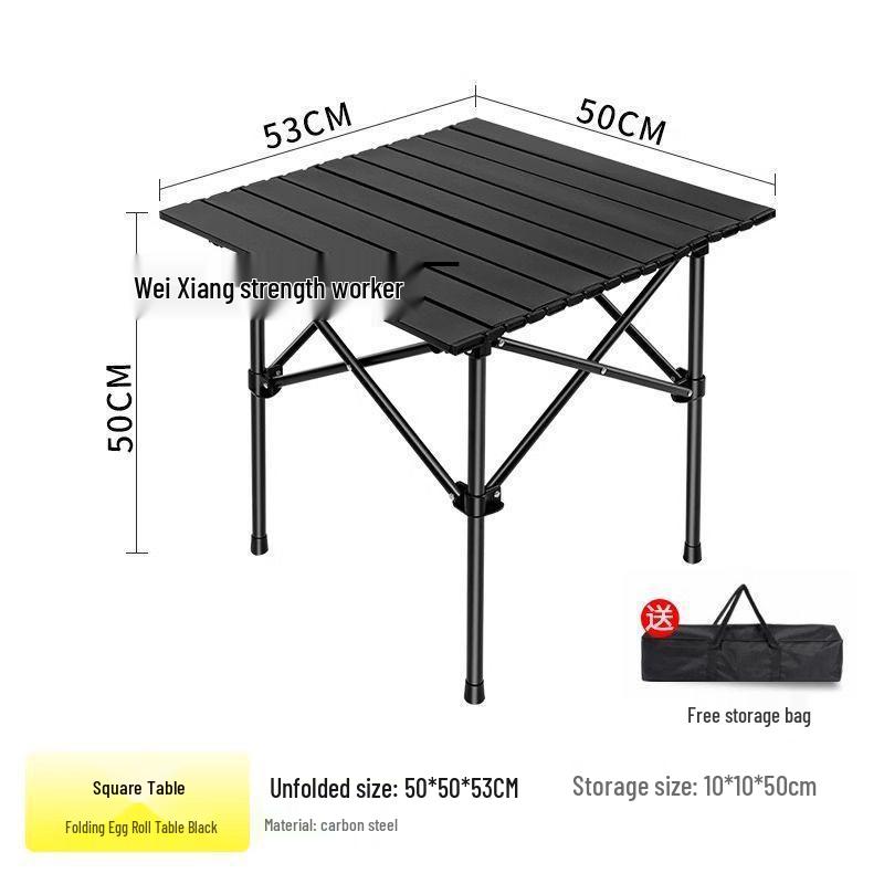 Portable Outdoor Folding Table and Chair Set - Durable Egg Roll Design for Camping, Picnics, & Fishing