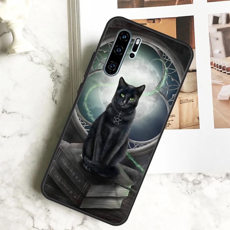 Witch Cat For Huawei Nova 5T 9 10 SE 7i 8i 11i 12i Y60 Y61 Y70 Y72 Y73 Y90 Y91 P20 P40 P30 Lite Case
