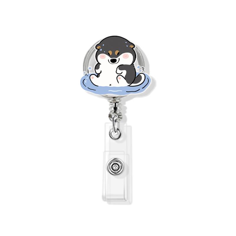 

Animals Pull Badge Convenient Nurse Badge Clip Dog Name Badge Reel High-Quality For Office School Students