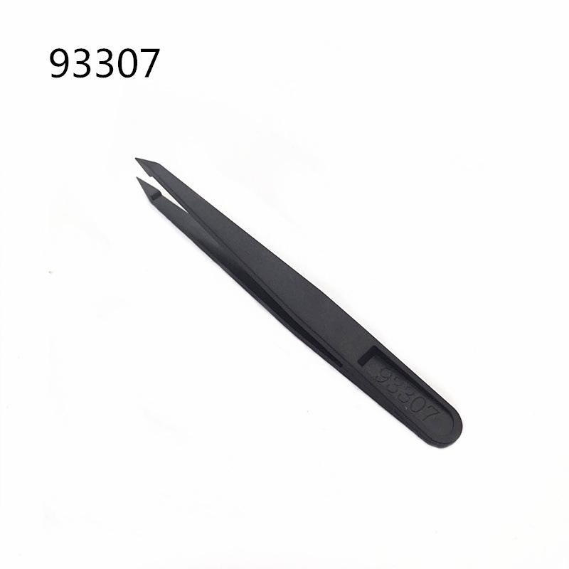Anti-static Carbon Fiber Plastic Tweezers: Round & Wide Tip Clamps, Eco-friendly Insulation for Disassembly and Repair