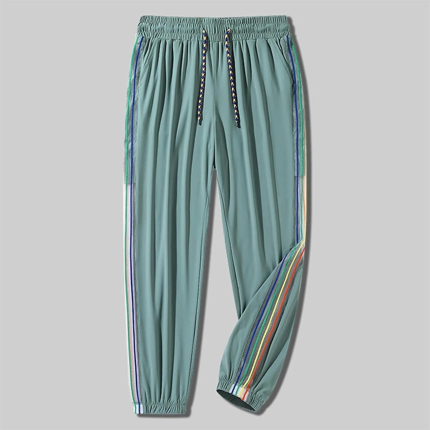 

Женские повседневные однотонные прямые повседневные брюки с эластичной резинкой на талии и карманами XL зелёный