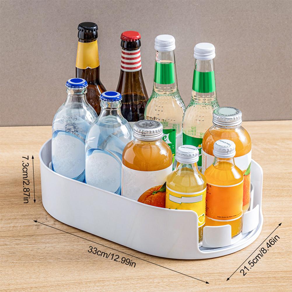 Kitchen Drinks Seasoning Storage Shelf Rotatable Fridge Storage Box Turntable Organizer for Home Cabinet Counter Bedroom Dining