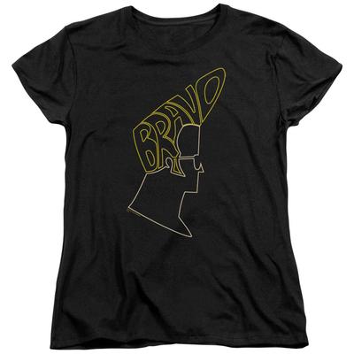 Johnny Bravo Bravo Hair Womens T Shirt Black