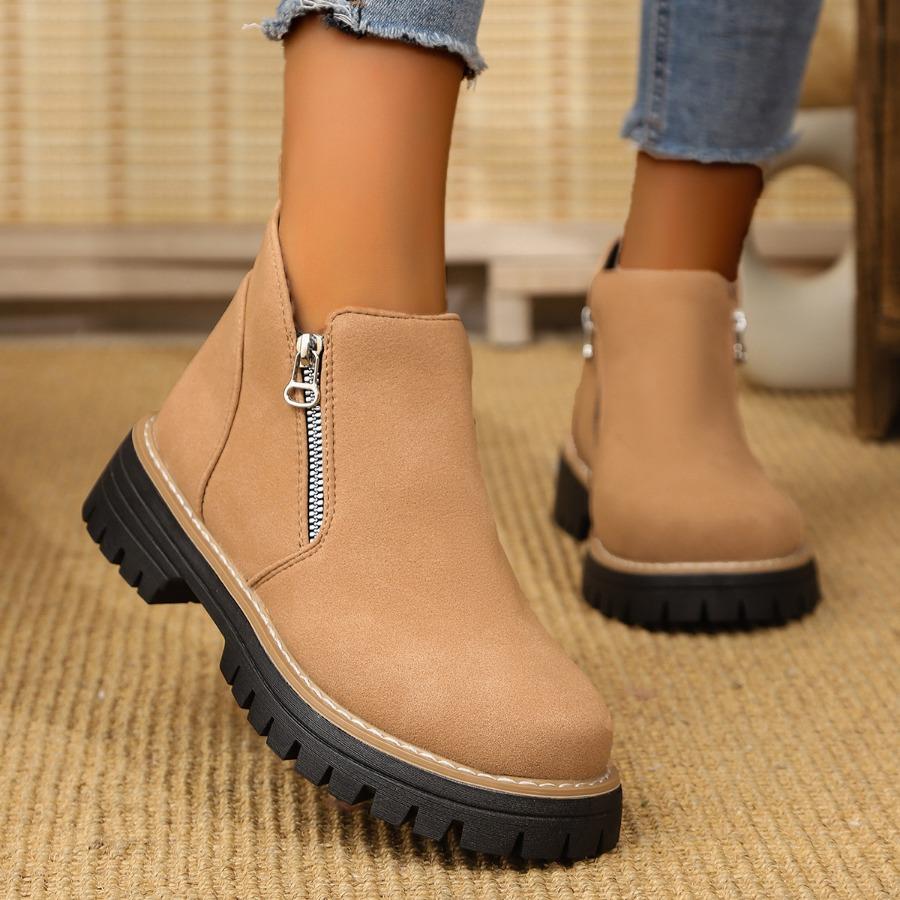 Plus Size Casual Ankle Boots for Women Fall/Winter 2025 High-Top Casual Fashion Ankle Boots for Women