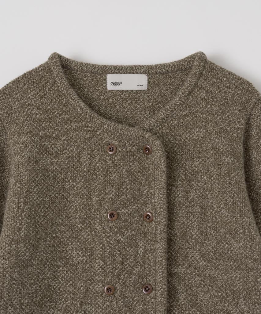ANOTHER OFFICE WOMEN W. Moss Stitch Double Cardigan (Light Brown)