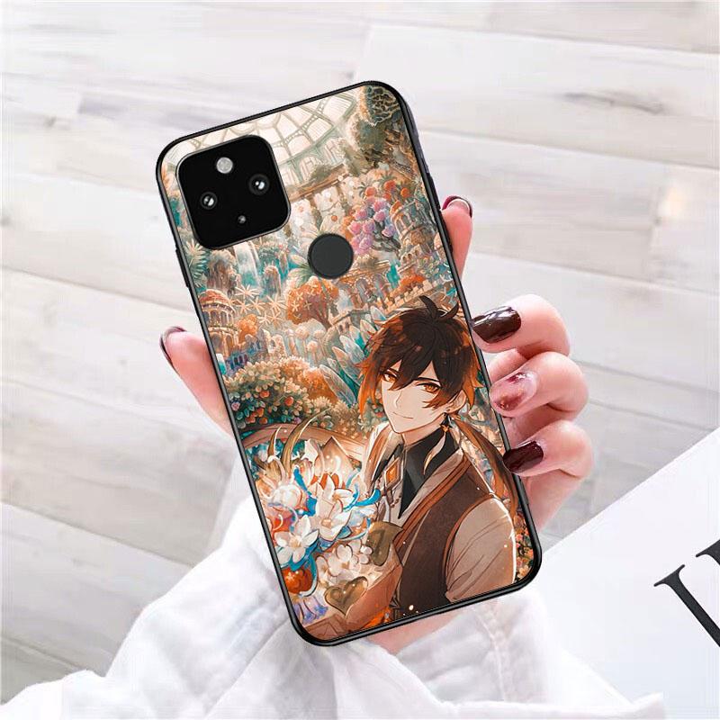 Zhongli Genshin Impact Phone Case for Google Pixel 7 Pro 7 6A 6 Pro 5A 4A 3A Pixel 4 XL Pixel 5 6 4 3 XL 3A XL 2 XL