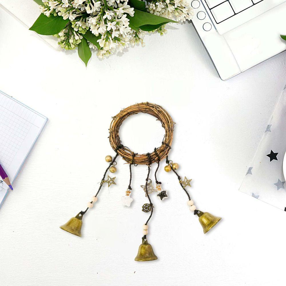 

Classic Wind Chime Wreath Handmade Prayer Bell Garden Door Metal Pendant Outdoor