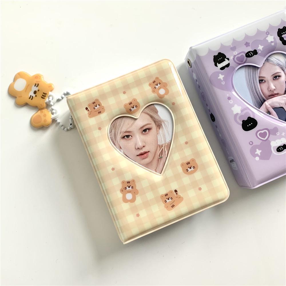 Cute 3-Inch Tiger Cat Bear Polaroid Mini Album - Starry Idol Card Holder Storage