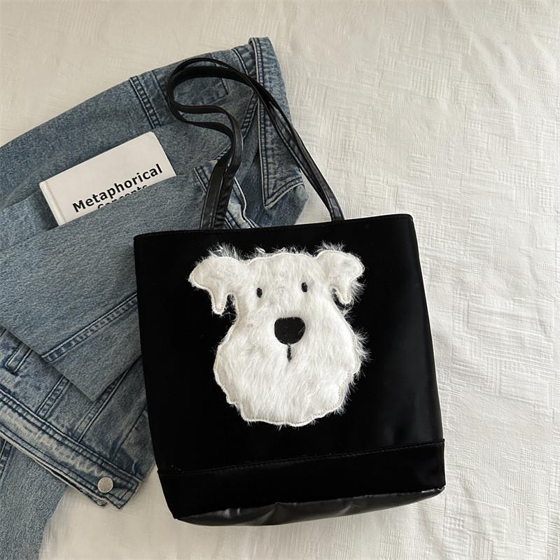 Stylish 2024 Autumn New Arrivals Women's Shoulder Tote Bag In Black Brown Blue White