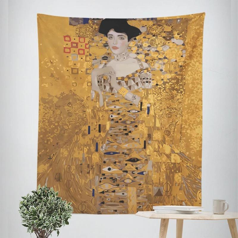 Vintage Oil Painting Pattern Decorative Tapestry Home Wall Decor Office Living Room Tapestry