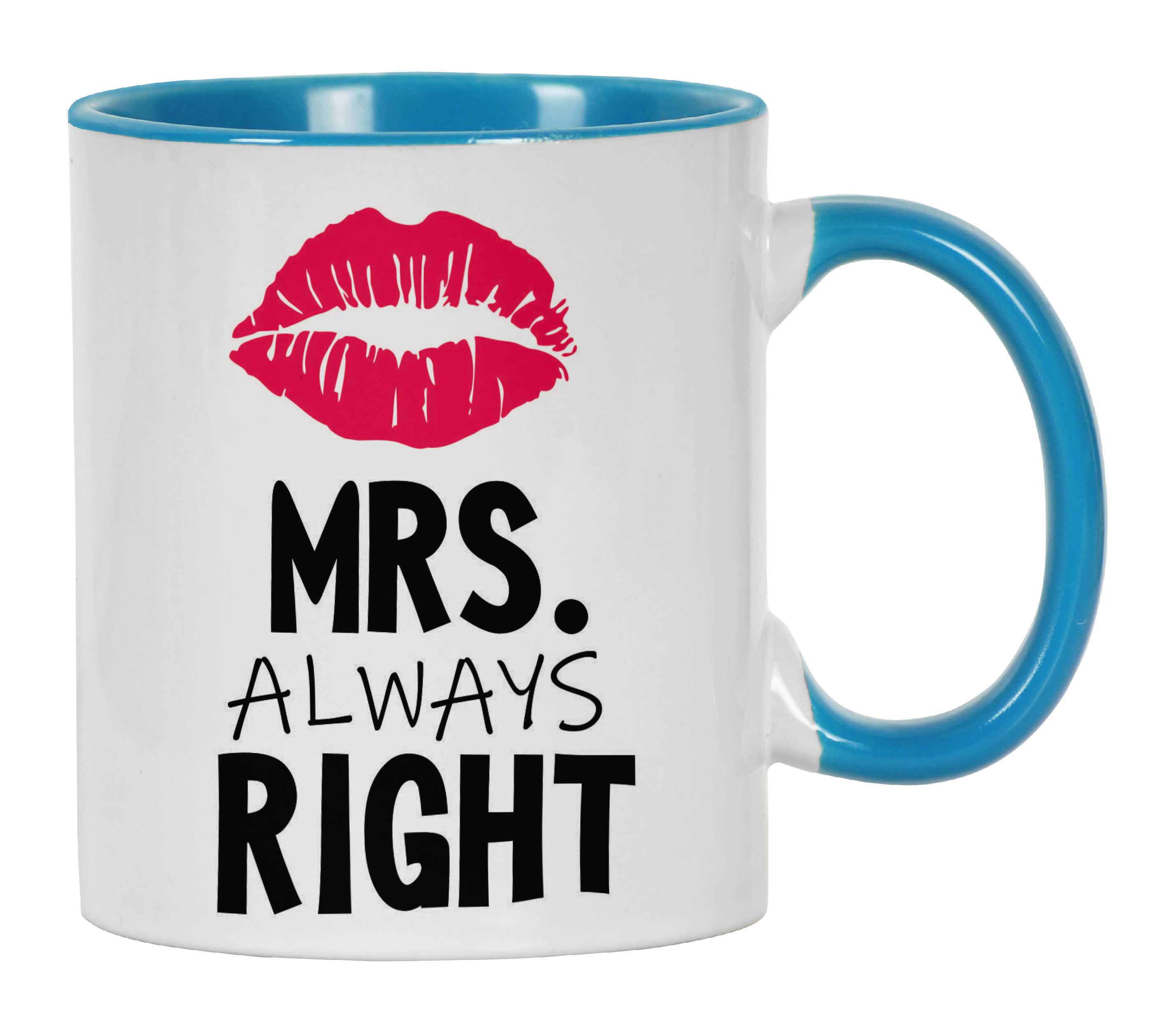 

Inkdotpot Mrs. Always Right 11 Oz Ceramic Coffee Mugs Great For Bride Funny Novelty Engagement Gift And Bachelorette 11oz небо синє кольору