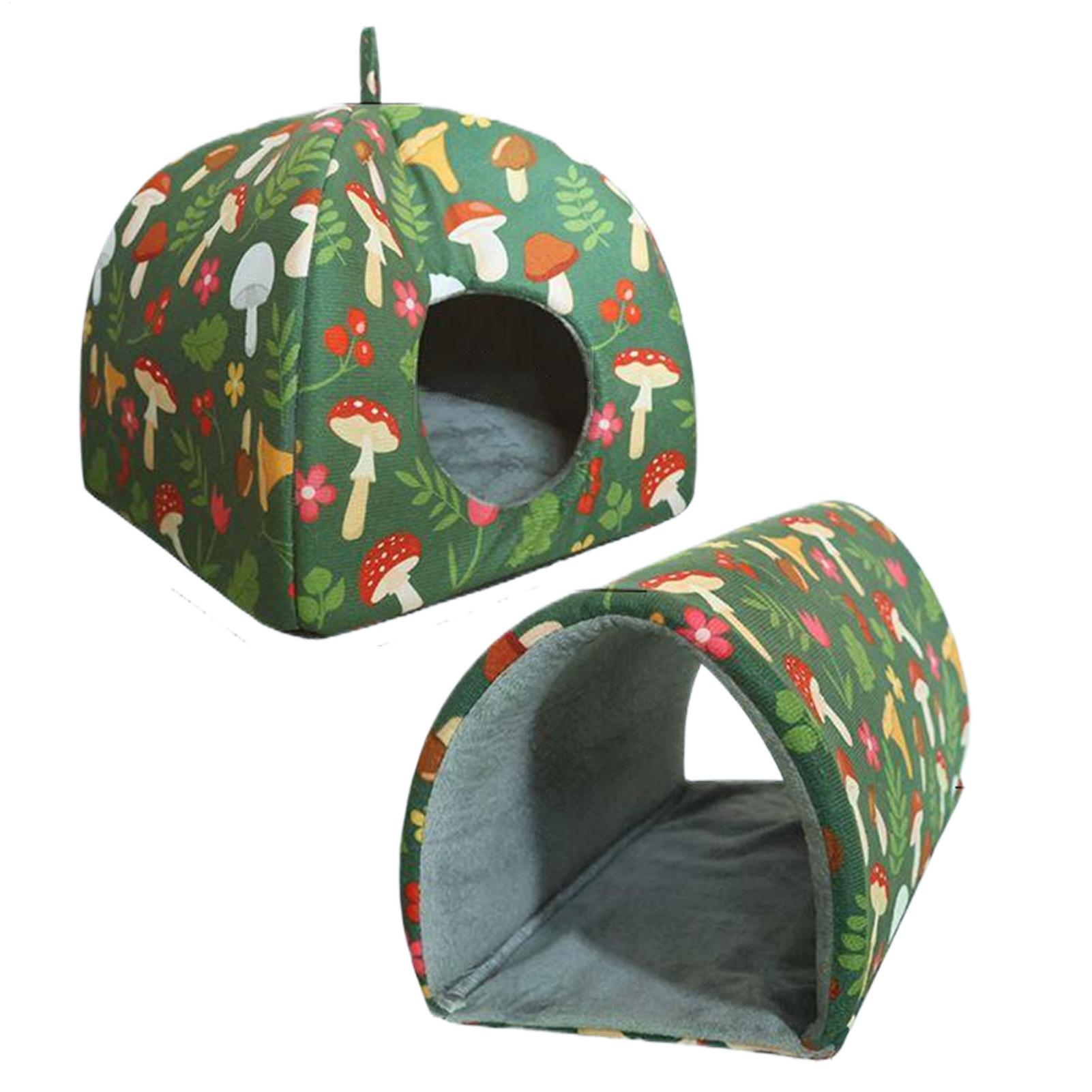 Hamster Bed Cave 2 Pieces Soft Warm Comfortable Cage Supplies Hedgehog Pet Cave Habitat House For Bunnies Ferrets Chinchillas China Mainland