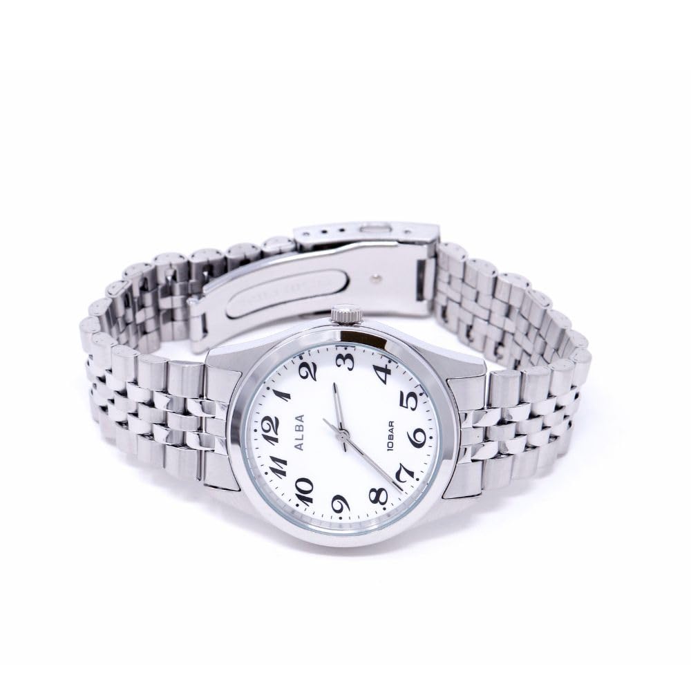 Seiko Watch Alba Watch Quartz Stainless Steel Titanium Reinforced Waterproof for Daily Life Analog SEIKO ALBA Men's (10 ATM) (Silver (AEFK426))