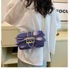 Vintage Snake Pattern Shoulder Bag Women PU Leather Chain Crossbody Small Square Handbag