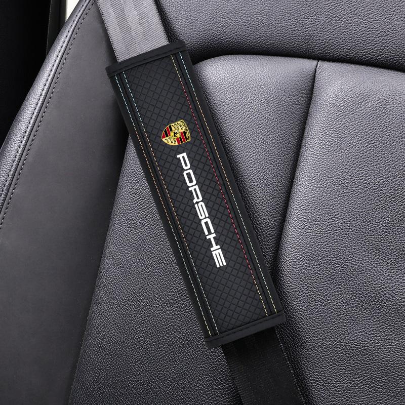 for Porsche Cayenne Panamera Macan Boxster 911 Carrera-GT 928 944 2Pcs Car Seat Belt Protector Cover Auto Interior Accessories