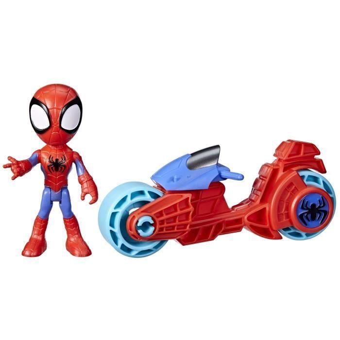 Figurine Spidey avec moto, jouet préscolaire pour filles et garçons, Marvel Spidey et ses Amis Extraordinaires, à partir de 3 ans