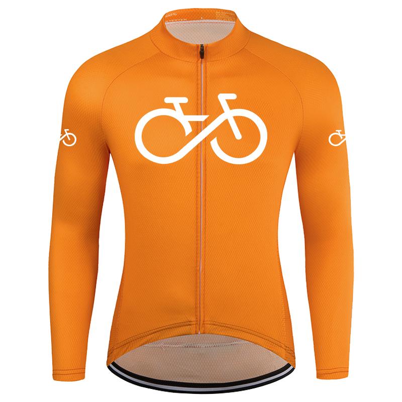 2023New Road Cycling Clothing Spring and Autumn Sunscreen Round Neck Shirt Mountain Bike Long-sleeved Breathable Top Cycling Quick-drying Sportswear