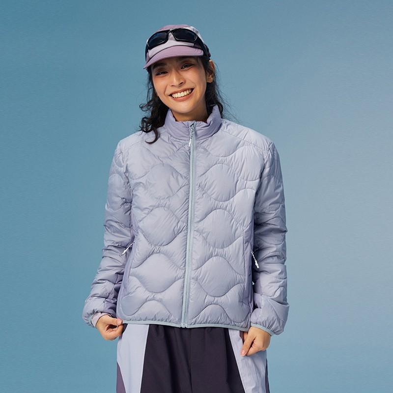 90 White Duck Down Waterproof Color Block Stand Collar Puffer Jacket Men Women Daily Sports Casual