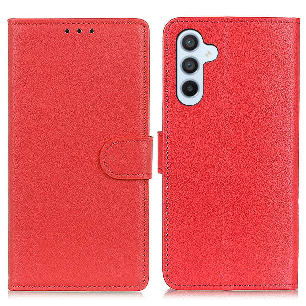 For Samsung Galaxy S26+ Wallet Case PU Leather Phone Cover Litchi Texture