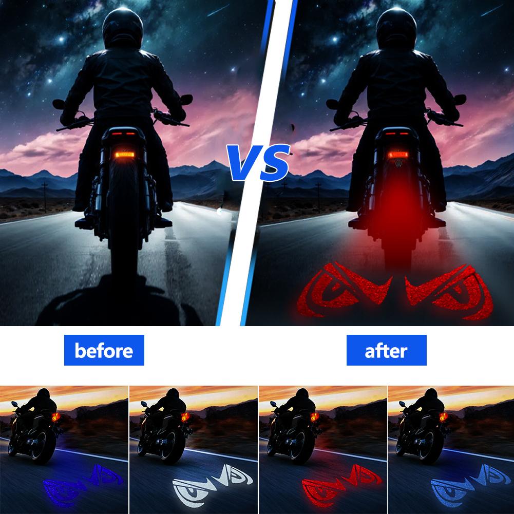 12V Motorcycle Devil Eye Light LED Underbody Light Projector Lamp LED Brake Taillights Motorcycle Decorative Accessories