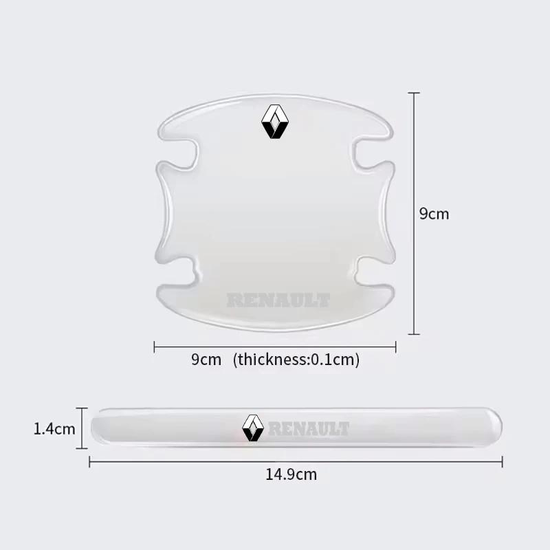 For Renault Megane 2 3 4 Twingo Clio Car Door Bowl Handle Scratch Protective Stickers Car Anti-Collision Protection Strip S777