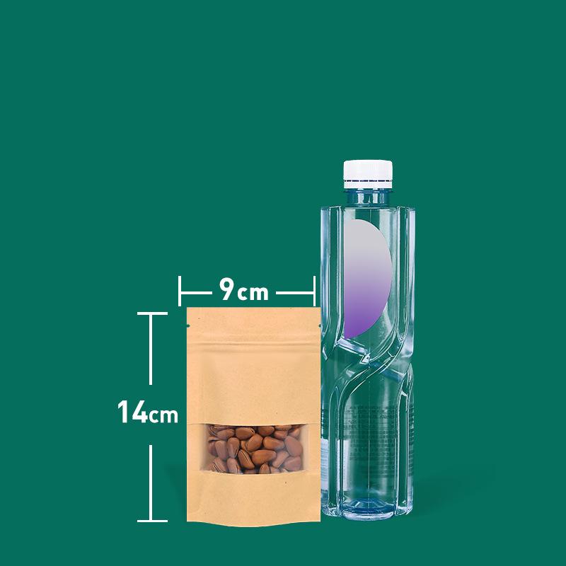 Self-Standing Kraft Ziplock Bag for Tea and Nuts Packaging