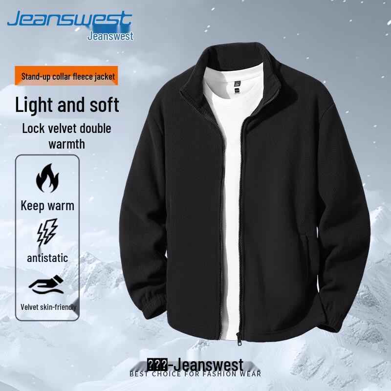 

Jeanswest Men s Heavyweight Fleece-Lined Stand-Collar Jacket 3XL