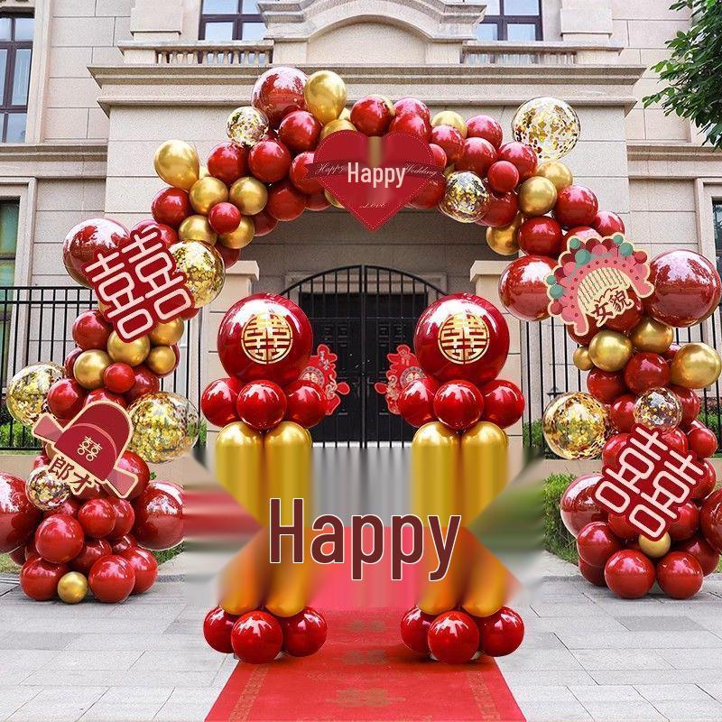 Rose Red Balloon Arch for Weddings, Birthdays, and Events
